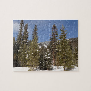Montana Mountain Trails in Winter Landscape Foto Legpuzzel