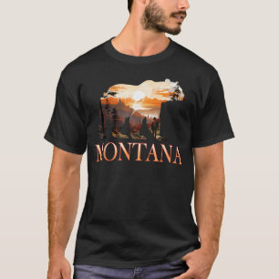 Montana Mt Wandelen Berg Staat T-shirt