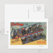 Montana - Nationaal Park Glacier Briefkaart (Voorkant / Achterkant)