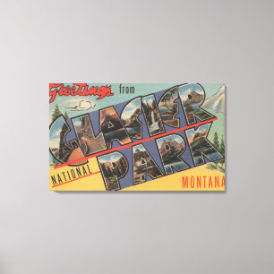 Montana - Nationaal Park Glacier Canvas Afdruk