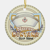 Montana Nurse Keramisch Ornament (Voorkant)