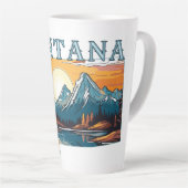 Montana Outline Mountains Latte Mok (Rechterhoek)