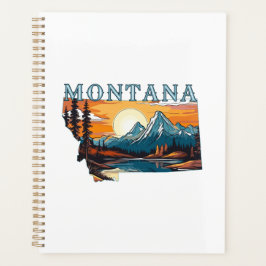 Montana Outline Mountains Planner