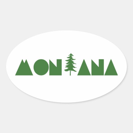 Montana Ovale Sticker (Voorkant)