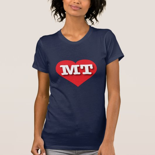 Montana Red Heart - Ik hou van MT T-shirt (Voorkant)