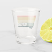 Montana  Retro Sunset Distress State Map Shot Glas (Achterkant)
