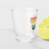 Montana  Retro Sunset Distress State Map Shot Glas (Links)