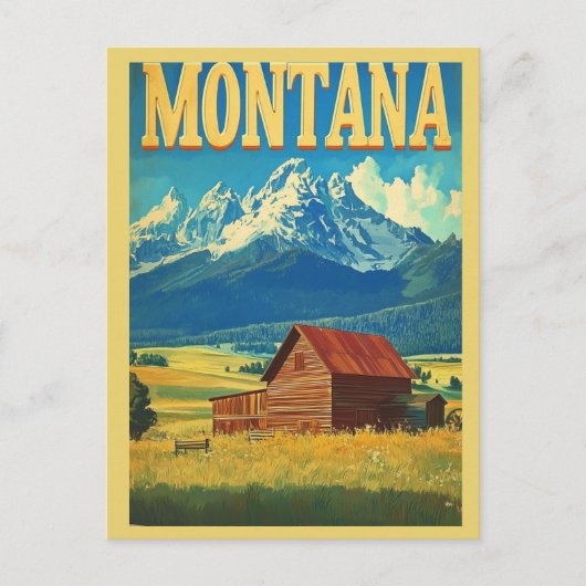  Montana Rocky Mountains reizen Briefkaart (Voorkant)