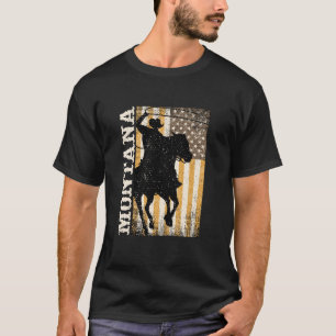  Montana Rodeo Roping Western Cowboy Americ T-shirt