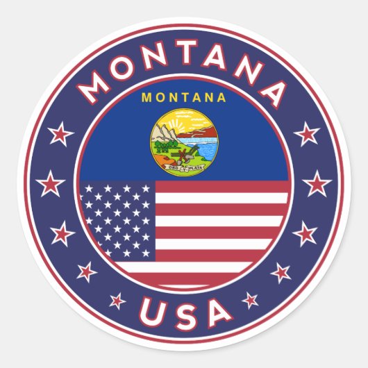 Montana Ronde Sticker (Voorkant)