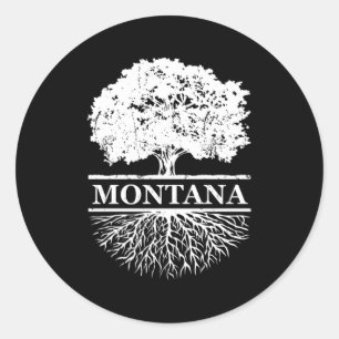 Montana Roots Buiten Ronde Sticker
