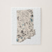 Montana Shaped Montanan  Afbeelding Map Legpuzzel (Verticaal)