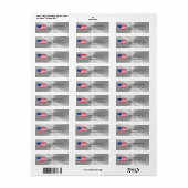 Montana Silver American Flag Patriotic Etiket (Full Sheet)