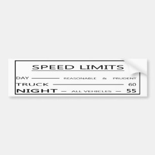 Montana  Speed Limit Bumpersticker