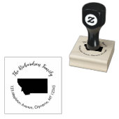 Montana staat retouradres rubberstempel 	rubberstempel (Gestempeld)