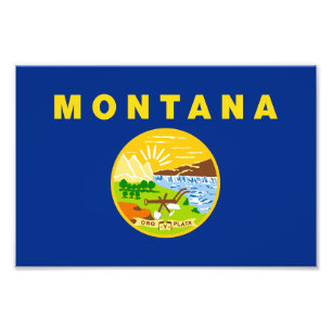Montana Staatsvlag Foto Afdruk