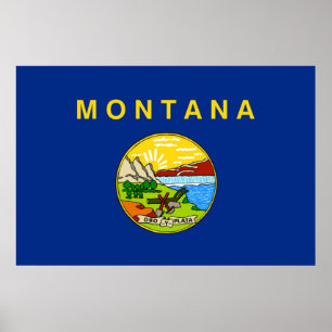 Montana staatsvlag poster