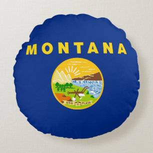 Montana Staatsvlag Rond Kussen