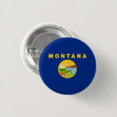 Montana Staatsvlag Ronde Button 3,2 Cm (Voorkant /achterkant)