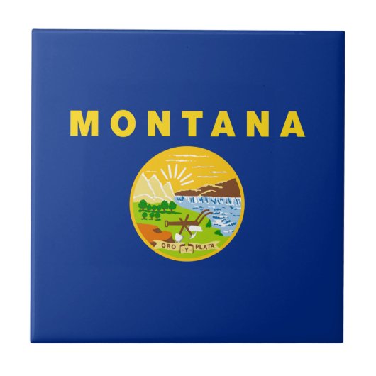 Montana Staatsvlag Tegeltje (Voorkant)