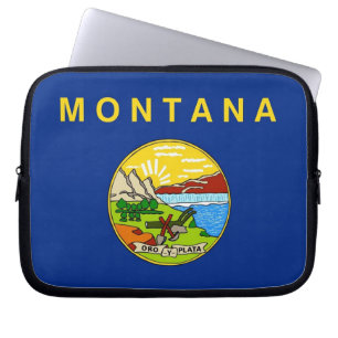 Montana State Flag Laptop Mouw Sleeve