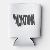 Montana State Naam Word Art Zwart Blikjeskoeler (Voorkant)