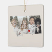 Montana State Photo insert and town name Keramisch Ornament (Links)