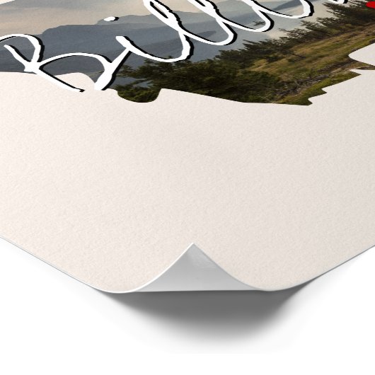 Montana State Photo insert and town name Poster (Hoek)