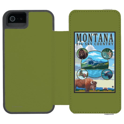 Montana State Scenes Incipio iPhone Portemonnee Hoesje (Agenda Open)