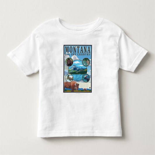 Montana State Scenes Kinder Shirts (Voorkant)