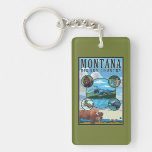 Montana State Scenes Sleutelhanger