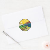 Montana State Seal Ronde Sticker (Envelop)