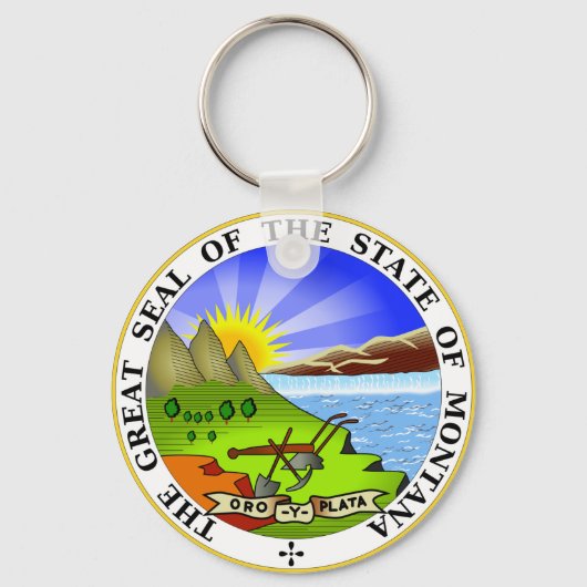 Montana State Seal Sleutelhanger (Voorkant)