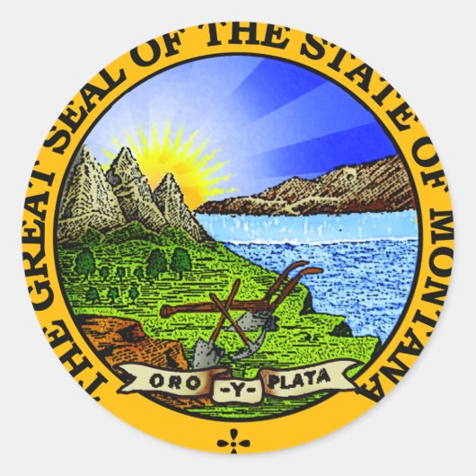 Montana State Seal Stickers (Voorkant)
