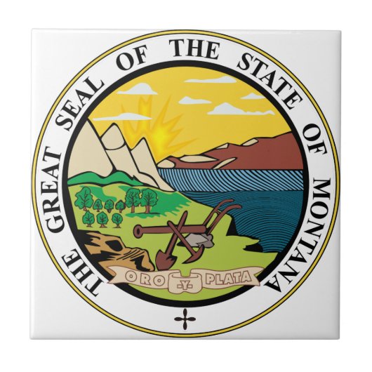 Montana State Seal Tegeltje (Voorkant)