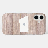 Montana State Silhouette Rustiek Hout Look Case-Mate iPhone Case (Achterkant (horizontaal))