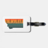 Montana State Tree Silhouette Bagagelabel (Achterkant horizontaal)