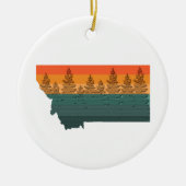 Montana State Tree Silhouette Keramisch Ornament (Voorkant)