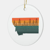 Montana State Tree Silhouette Keramisch Ornament (Links)