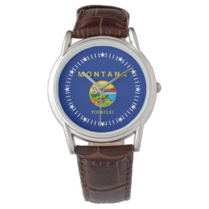 Montana State Vlag Horloge Ontwerp