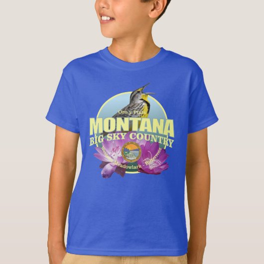 Montana State Vogel & Bloem T-shirt (Voorkant)