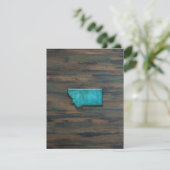 Montana State Vorm Blauwgroen Bedankkaart (Staand voorkant)