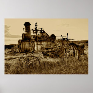MONTANA STEAM TRACTOR POSTER