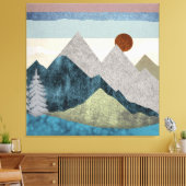 Montana Striped Sky Canvas Afdruk (Insitu (Woonkamer))