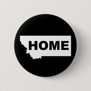 Montana Thuis Weg Van Staat Knop Badge Speld Ronde Button 5,7 Cm