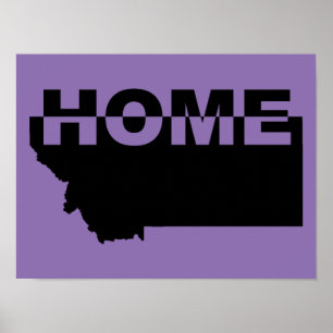 Montana Thuis Weg Van Staat Poster Bord