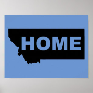Montana Thuis Weg Van Staat Poster Bord