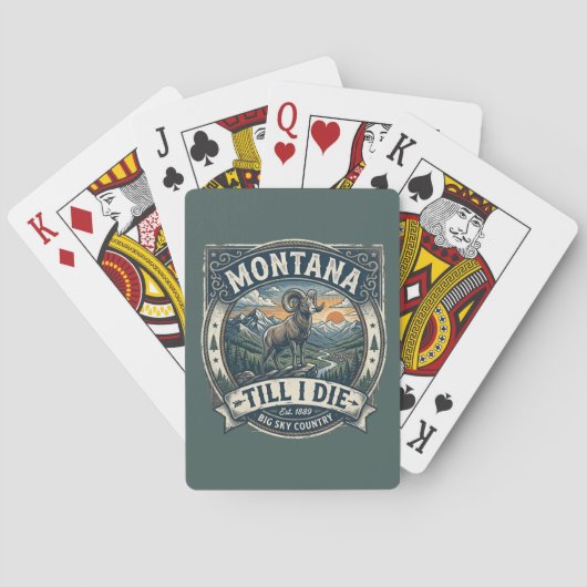 “Montana tot ik sterf” Pokerkaarten (Achterkant)