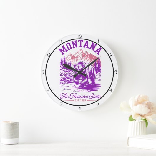 Montana Treasure State Bear Grote Klok (Huis)