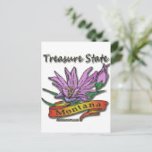 Montana Treasure State Bitterroot Briefkaart (Staand voorkant)